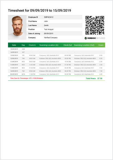 Timesheet Monthly